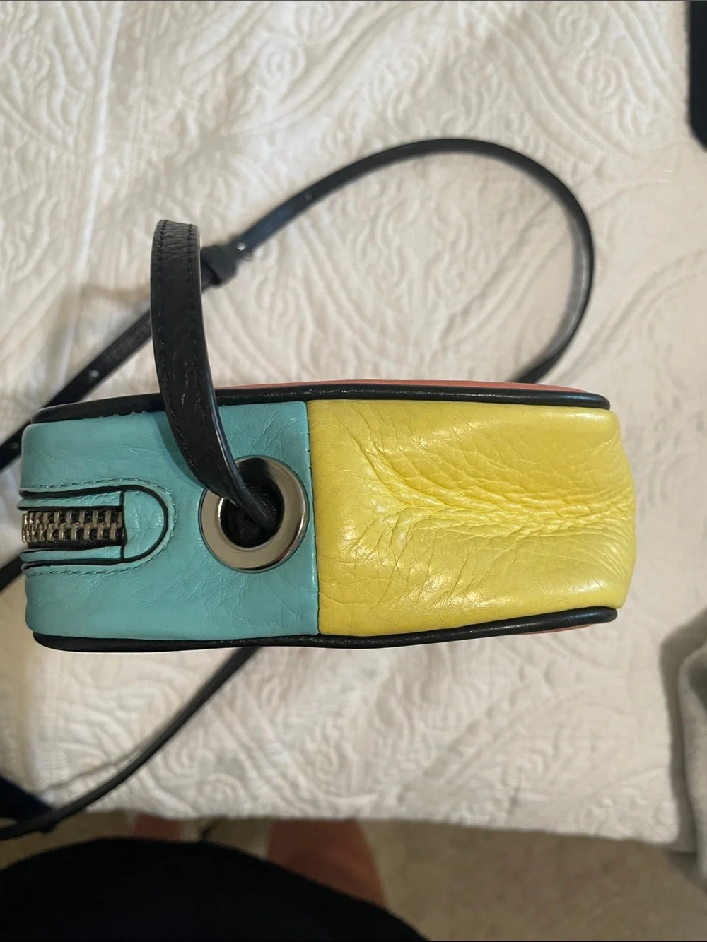 Marc by Marc Jacobs Colorblock Crossbody Bag - Coral, Teal & Yellow